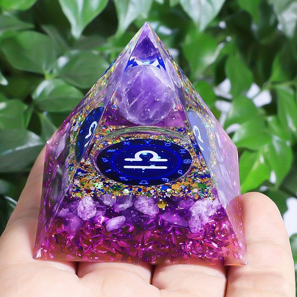 PandaHall Orgonite Pyramid Resin Energy Generators, Reiki Natural Amethyst Chips Inside for Home Office Desk Decoration, Libra, 50mm...
PandaHall Orgonite Pyramid Resin Energy Generators, Reiki Natural Amethyst Chips Inside for Home Office Desk Decoration, Libra, 50mm...