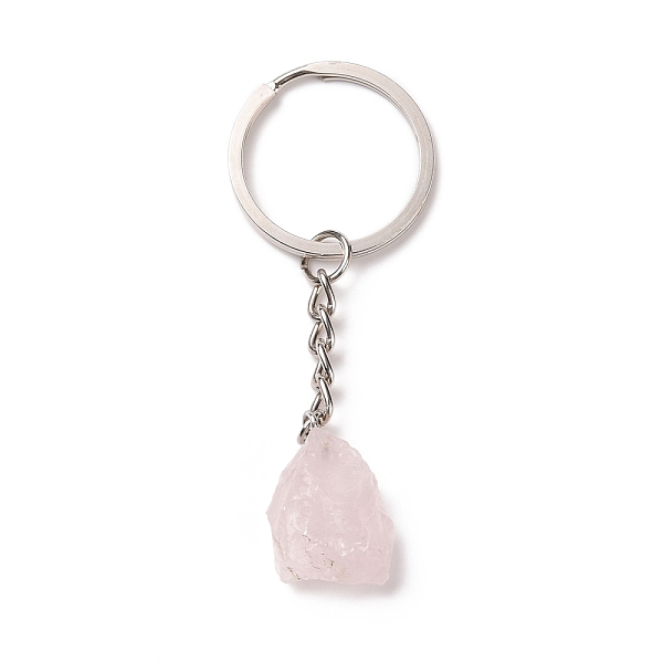 PandaHall Natural Rose Quartz Keychain, with 201 Stainless Steel Finding, 7.5~8cm Rose Quartz Nuggets
PandaHall Natural Rose Quartz Keychain, with 201 Stainless Steel Finding, 7.5~8cm Rose Quartz Nuggets