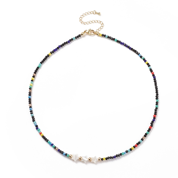 PandaHall Shell Star & Glass Beaded Necklace for Women, Colorful, 17.09 inch(43.4cm) Glass
PandaHall Shell Star & Glass Beaded Necklace for Women, Colorful, 17.09 inch(43.4cm) Glass