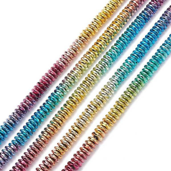 PandaHall Rainbow Color Electroplate Non-magnetic Synthetic Hematite Beads Strands, Faceted, Rondelle, Multi-color Plated, 8x3mm, Hole...
PandaHall Rainbow Color Electroplate Non-magnetic Synthetic Hematite Beads Strands, Faceted, Rondelle, Multi-color Plated, 8x3mm, Hole...