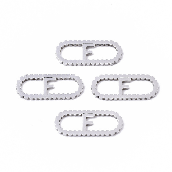 PandaHall 201 Stainless Steel Links Connectors, Laser Cut, Oval with Letter, Stainless Steel Color, Letter.F, 15x6x1mm, Hole: 4x5~7mm 201...
PandaHall 201 Stainless Steel Links Connectors, Laser Cut, Oval with Letter, Stainless Steel Color, Letter.F, 15x6x1mm, Hole: 4x5~7mm 201...