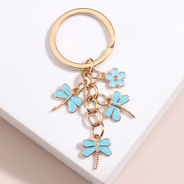 PandaHall Alloy Enemal Dragonfly & Flower Keychain, with Metal Key Rings, for Car Key Bag Charms Accessories, Deep Sky Blue, 100mm Alloy...
PandaHall Alloy Enemal Dragonfly & Flower Keychain, with Metal Key Rings, for Car Key Bag Charms Accessories, Deep Sky Blue, 100mm Alloy...