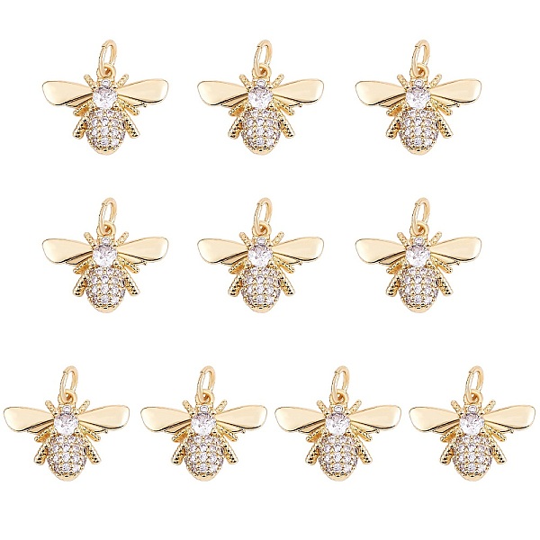 PandaHall 10Pcs Rack Plating Brass Micro Pave Cubic Zirconia Pendants, with Jump Rings, Long-Lasting Plated, Cadmium Free & Lead Free, Bees..., Clear
PandaHall 10Pcs Rack Plating Brass Micro Pave Cubic Zirconia Pendants, with Jump Rings, Long-Lasting Plated, Cadmium Free & Lead Free, Bees..., Clear