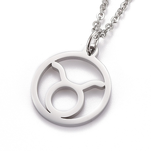PandaHall 304 Stainless Steel Pendant Necklaces, with Lobster Claw Clasps, Constellation/Zodiac Sign, Stainless Steel Color, Taurus, 19.56...
PandaHall 304 Stainless Steel Pendant Necklaces, with Lobster Claw Clasps, Constellation/Zodiac Sign, Stainless Steel Color, Taurus, 19.56...