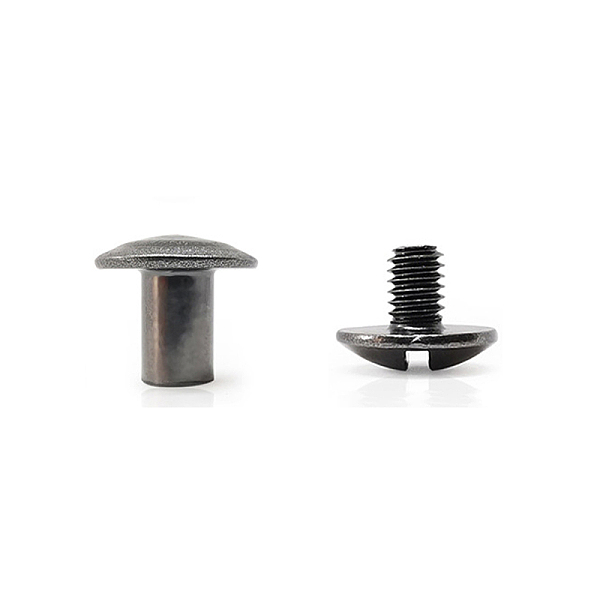 PandaHall Brass Rivet, with Iron Screws, for Purse Handbag Shoes Leather Craft Clothes Belt, Gunmetal, 9.5x11mm, 6.5x9mm Brass Round
PandaHall Brass Rivet, with Iron Screws, for Purse Handbag Shoes Leather Craft Clothes Belt, Gunmetal, 9.5x11mm, 6.5x9mm Brass Round
