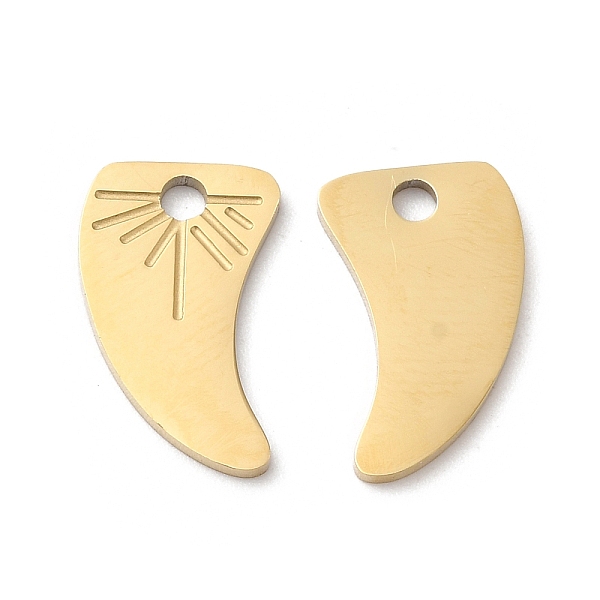 PandaHall Ion Plating(IP) 316L Surgical Stainless Steel Charms, Horn Charm, Textured, Real 18K Gold Plated, 14.6x9x1mm, Hole: 2mm 316L...
PandaHall Ion Plating(IP) 316L Surgical Stainless Steel Charms, Horn Charm, Textured, Real 18K Gold Plated, 14.6x9x1mm, Hole: 2mm 316L...