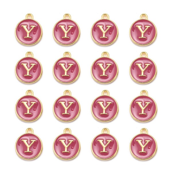 PandaHall Golden Plated Alloy Enamel Charms, Cadmium Free & Lead Free, Enamelled Sequins, Flat Round with Letter, Camellia, Letter.Y..., Pink
PandaHall Golden Plated Alloy Enamel Charms, Cadmium Free & Lead Free, Enamelled Sequins, Flat Round with Letter, Camellia, Letter.Y..., Pink