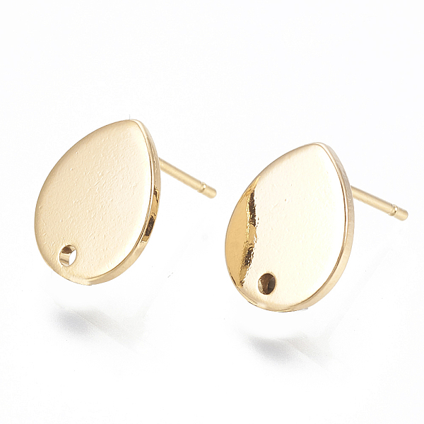 PandaHall Brass Stud Earring Findings, with Loop and Flat Plate, Teardrop, Nickel Free, Real 18K Gold Plated, 12x10mm, Hole: 1.4mm, Pin: 1mm...
PandaHall Brass Stud Earring Findings, with Loop and Flat Plate, Teardrop, Nickel Free, Real 18K Gold Plated, 12x10mm, Hole: 1.4mm, Pin: 1mm...