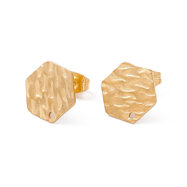 PandaHall 304 Stainless Steel Stud Earring Findings, with Hole and Ear Nuts, Hexagon Pattern, 12x10.5mm, Hole: 1mm, Pin: 0.6mm 304 Stainless...
PandaHall 304 Stainless Steel Stud Earring Findings, with Hole and Ear Nuts, Hexagon Pattern, 12x10.5mm, Hole: 1mm, Pin: 0.6mm 304 Stainless...