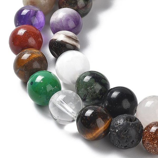 PandaHall Natural & Synthetic Gemstone And Galss Beads Strands, Mixed, Round, about 8mm in diameter, hole: 1mm, about 50pcs/strand, 16 inch...
PandaHall Natural & Synthetic Gemstone And Galss Beads Strands, Mixed, Round, about 8mm in diameter, hole: 1mm, about 50pcs/strand, 16 inch...