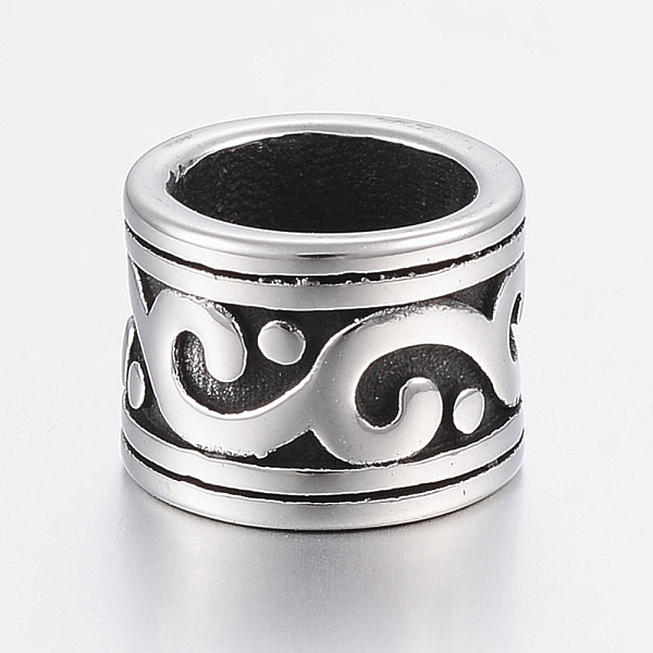 PandaHall 304 Stainless Steel Beads, Large Hole Beads, Column, Antique Silver, 11x8.5mm, Hole: 8.5mm 304 Stainless Steel Column
PandaHall 304 Stainless Steel Beads, Large Hole Beads, Column, Antique Silver, 11x8.5mm, Hole: 8.5mm 304 Stainless Steel Column