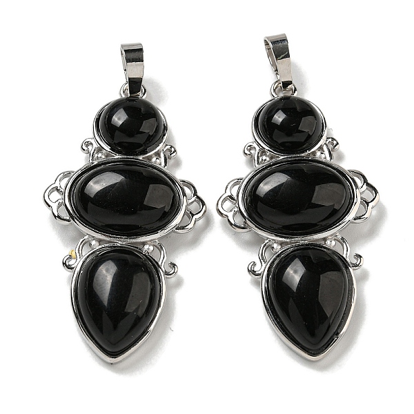 PandaHall Natural Obsidian Pendants, Rack Plating Brass Flower Charms, Cadmium Free & Lead Free, Platinum, 47x24x6.5mm, Hole: 7.5x5mm...
PandaHall Natural Obsidian Pendants, Rack Plating Brass Flower Charms, Cadmium Free & Lead Free, Platinum, 47x24x6.5mm, Hole: 7.5x5mm...