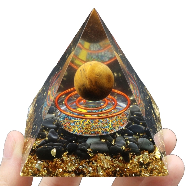 PandaHall Resin Orgonite Pyramid, for Positive Energy Tower with Tiger Eye Healing Stones, with Radom Color Brass Finding, Office Home Decor...
PandaHall Resin Orgonite Pyramid, for Positive Energy Tower with Tiger Eye Healing Stones, with Radom Color Brass Finding, Office Home Decor...