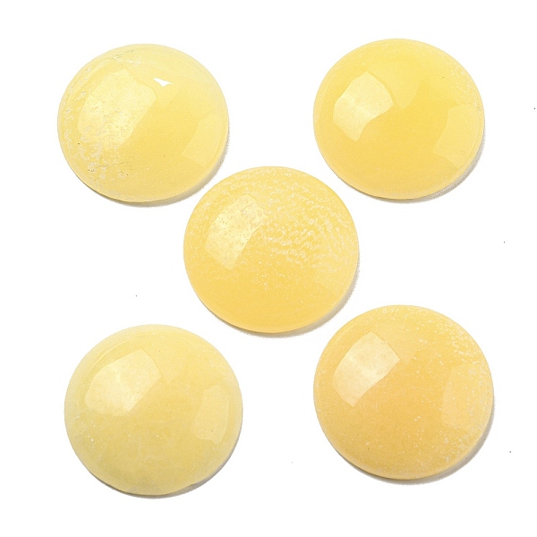 PandaHall Natural Yellow Jade Cabochons, Flat Round, 30x7~8.5mm Yellow Jade Flat Round
PandaHall Natural Yellow Jade Cabochons, Flat Round, 30x7~8.5mm Yellow Jade Flat Round