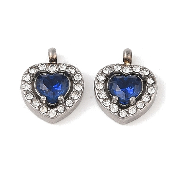 PandaHall 304 Stainless Steel Cubic Zirconia Pendants, with Rhinestone, Heart Charms, Medium Blue, 12.5x10x3.5mm, Hole: 1.8mm Stainless...
PandaHall 304 Stainless Steel Cubic Zirconia Pendants, with Rhinestone, Heart Charms, Medium Blue, 12.5x10x3.5mm, Hole: 1.8mm Stainless...