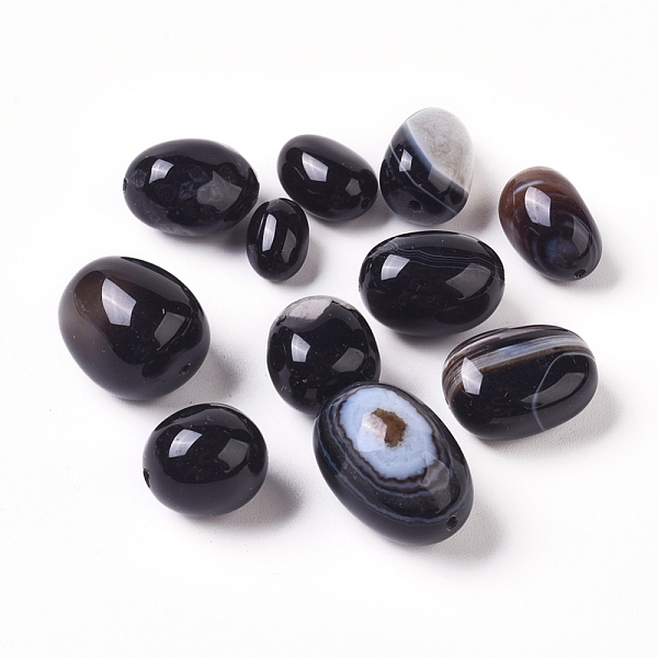 PandaHall Natural Black Agate Beads, Dyed & Heated, Oval, 10~21x7~15mm, Hole: 1.2~1.6mm Black Agate Oval
PandaHall Natural Black Agate Beads, Dyed & Heated, Oval, 10~21x7~15mm, Hole: 1.2~1.6mm Black Agate Oval
