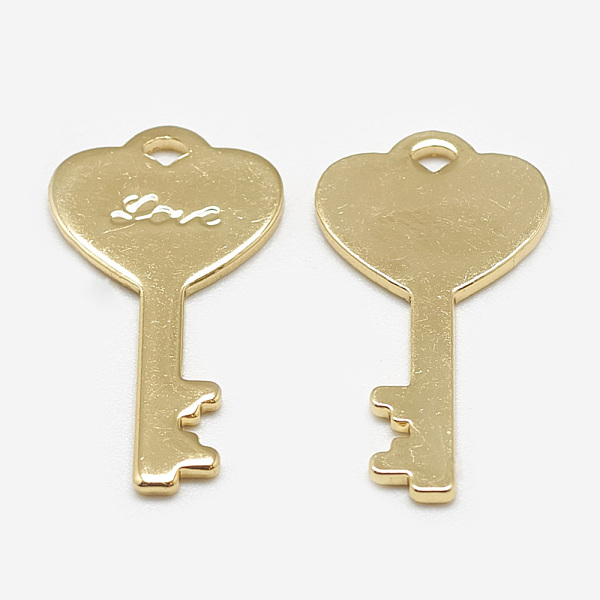 PandaHall Brass Pendants, Key with Word Word, Real 18K Gold Plated, 22x12x1mm, Hole: 1mm Brass Key
PandaHall Brass Pendants, Key with Word Word, Real 18K Gold Plated, 22x12x1mm, Hole: 1mm Brass Key