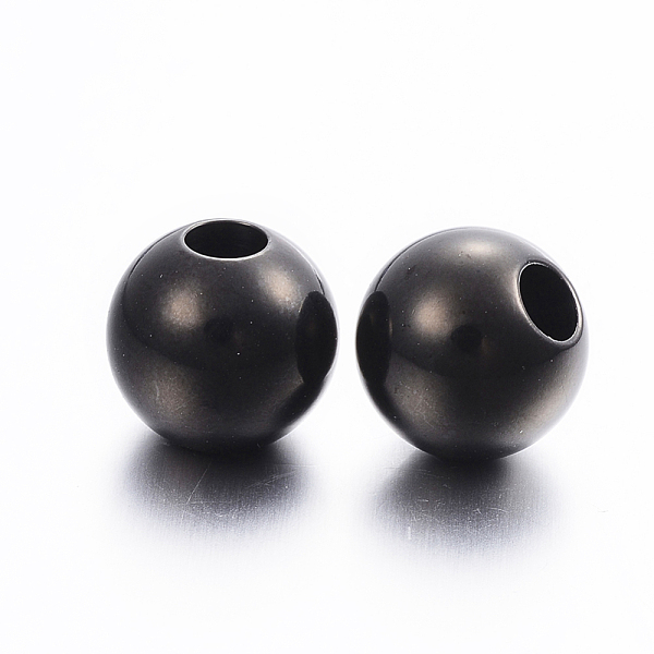 PandaHall 304 Stainless Steel Beads, Large Hole Beads, Round, Electrophoresis Black, 12x11mm, Hole: 4mm 304 Stainless Steel Round
PandaHall 304 Stainless Steel Beads, Large Hole Beads, Round, Electrophoresis Black, 12x11mm, Hole: 4mm 304 Stainless Steel Round