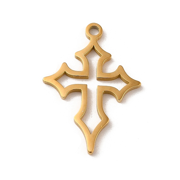 PandaHall 304 Stainless Steel Pendants, Laser Cut, Cross Charm, Real 14K Gold Plated, 22x16x1mm, Hole: 1.5mm 304 Stainless Steel Cross
PandaHall 304 Stainless Steel Pendants, Laser Cut, Cross Charm, Real 14K Gold Plated, 22x16x1mm, Hole: 1.5mm 304 Stainless Steel Cross