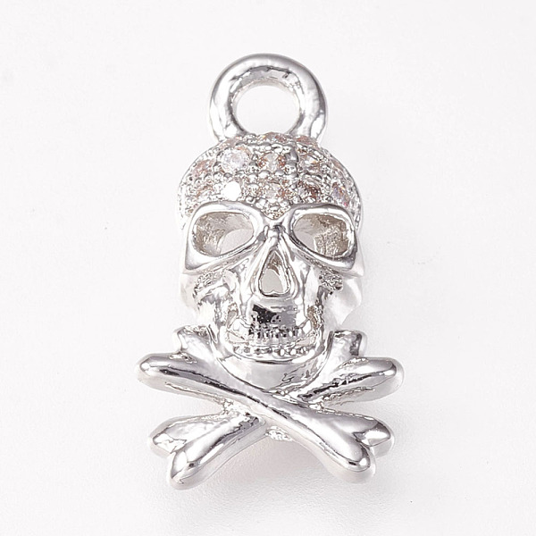 PandaHall Brass Micro Pave Cubic Zirconia Charms, Skull, Platinum, 14x8x3mm, Hole: 1.8mm Brass+Cubic Zirconia Skull
PandaHall Brass Micro Pave Cubic Zirconia Charms, Skull, Platinum, 14x8x3mm, Hole: 1.8mm Brass+Cubic Zirconia Skull