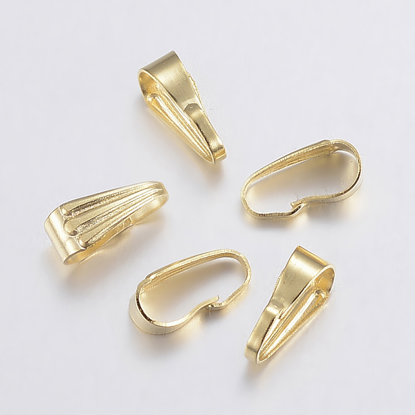 PandaHall 304 Stainless Steel Snap on Bails, Golden, 8.5x3.5x4mm, Inner: 3x8mm 304 Stainless Steel
PandaHall 304 Stainless Steel Snap on Bails, Golden, 8.5x3.5x4mm, Inner: 3x8mm 304 Stainless Steel