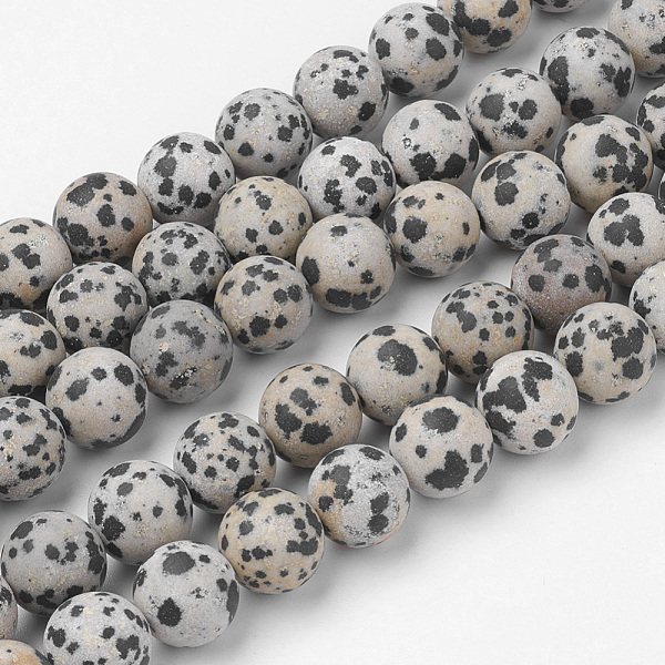 PandaHall Natural Dalmatian Jasper Bead Strands, Round, Frosted, 12~12.5mm, Hole: 2mm, about 31~32pcs/strand, 14.9 inch(38cm) Dalmatian...
PandaHall Natural Dalmatian Jasper Bead Strands, Round, Frosted, 12~12.5mm, Hole: 2mm, about 31~32pcs/strand, 14.9 inch(38cm) Dalmatian...