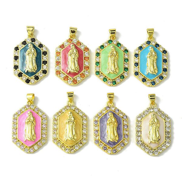 PandaHall Brass Micro Pave Cubic Zirconia Pendants, with Enamel, Hexagon & Virgin, Mixed Color, 29.5x19x5.5mm, Hole: 5x3.5mm Brass+Cubic..., Multicolor
PandaHall Brass Micro Pave Cubic Zirconia Pendants, with Enamel, Hexagon & Virgin, Mixed Color, 29.5x19x5.5mm, Hole: 5x3.5mm Brass+Cubic..., Multicolor