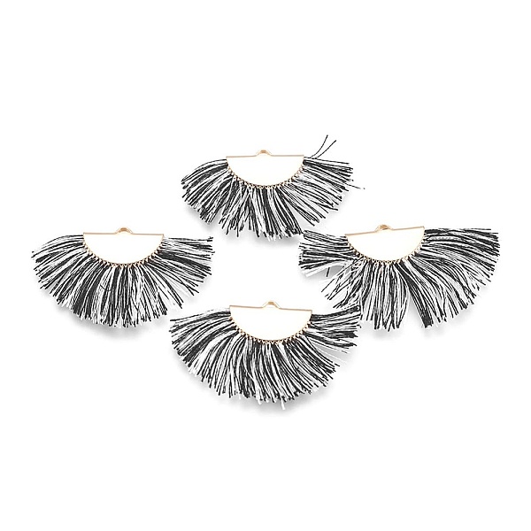 PandaHall Nylon Tassel Pendants, with Brass Findings, Nickel Free, Real 18K Gold Plated, Gray, 25~27x43~46x3mm, Hole: 1.5mm Nylon Gray
PandaHall Nylon Tassel Pendants, with Brass Findings, Nickel Free, Real 18K Gold Plated, Gray, 25~27x43~46x3mm, Hole: 1.5mm Nylon Gray