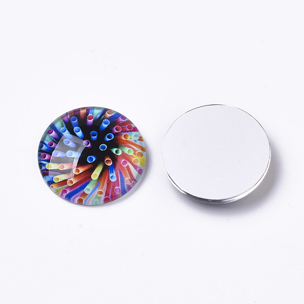 PandaHall Glass Cabochons, with Self-Adhesive, for DIY Jewelry Making, Half Round with Mixed Patterns, Geometric Pattern, 25x6mm Glass Half...
PandaHall Glass Cabochons, with Self-Adhesive, for DIY Jewelry Making, Half Round with Mixed Patterns, Geometric Pattern, 25x6mm Glass Half...