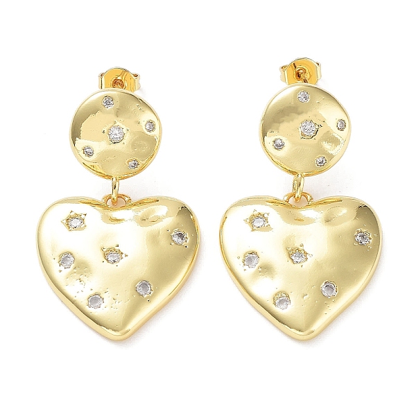 PandaHall Rack Plating Brass with Cubic Zirconia Heart Dangle Stud Earrings, Long-Lasting Plated, Lead Free & Cadmium Free, Real 18K Gold..., Clear
PandaHall Rack Plating Brass with Cubic Zirconia Heart Dangle Stud Earrings, Long-Lasting Plated, Lead Free & Cadmium Free, Real 18K Gold..., Clear