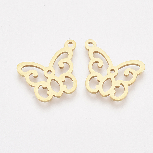 PandaHall 201 Stainless Steel Pendants, Butterfly, Golden, 15x18x1mm, Hole: 1.4mm 201 Stainless Steel Butterfly
PandaHall 201 Stainless Steel Pendants, Butterfly, Golden, 15x18x1mm, Hole: 1.4mm 201 Stainless Steel Butterfly