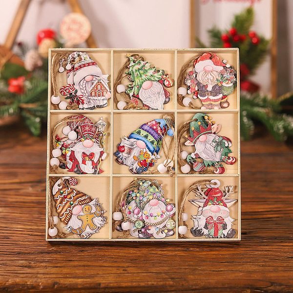 PandaHall Christmas Theme Printed Wood Gnome Pendant Decorations, with Wood Beads and Hemp Cord Christmas Tree Hanging Decorations, Mixed..., Multicolor
PandaHall Christmas Theme Printed Wood Gnome Pendant Decorations, with Wood Beads and Hemp Cord Christmas Tree Hanging Decorations, Mixed..., Multicolor