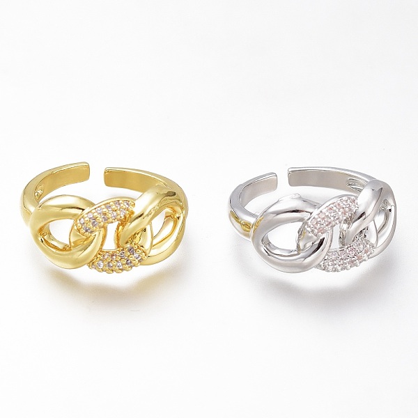 PandaHall Adjustable Brass Micro Pave Clear Cubic Zirconia Cuff Rings, Open Rings, Long-Lasting Plated, Curb Chain Shape, Mixed Color, US...
PandaHall Adjustable Brass Micro Pave Clear Cubic Zirconia Cuff Rings, Open Rings, Long-Lasting Plated, Curb Chain Shape, Mixed Color, US...