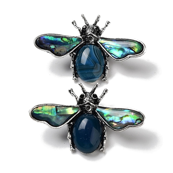 PandaHall Tibetan Style Alloy Insect Brooches, with Natural Natural Agate and Natural Paua Shell, Antique Silver, 36x56.5x13mm Natural Agate...
PandaHall Tibetan Style Alloy Insect Brooches, with Natural Natural Agate and Natural Paua Shell, Antique Silver, 36x56.5x13mm Natural Agate...