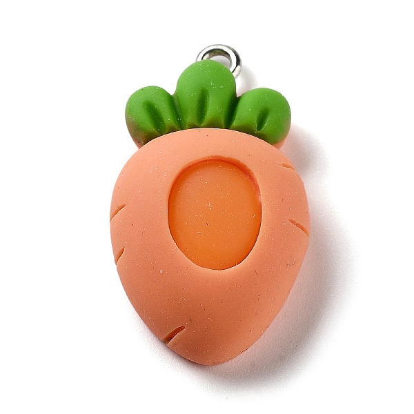 PandaHall Fruits Opaque Resin Pendants, with Platinum Plated Iron Loops, Carrot, 28x16x8mm, Hole: 2mm Iron+Resin Carrot
PandaHall Fruits Opaque Resin Pendants, with Platinum Plated Iron Loops, Carrot, 28x16x8mm, Hole: 2mm Iron+Resin Carrot