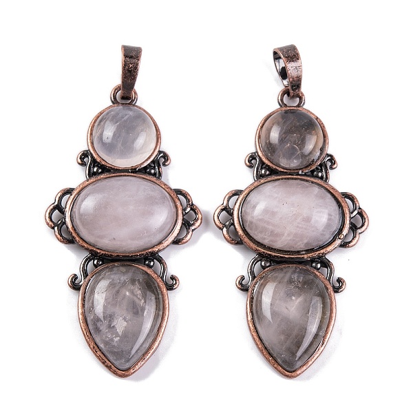 PandaHall Natural Rose Quartz Pendants, Rack Plating Brass Flower Charms, Cadmium Free & Lead Free, Red Copper, 47x24x6.5mm, Hole: 7.5x5mm...
PandaHall Natural Rose Quartz Pendants, Rack Plating Brass Flower Charms, Cadmium Free & Lead Free, Red Copper, 47x24x6.5mm, Hole: 7.5x5mm...