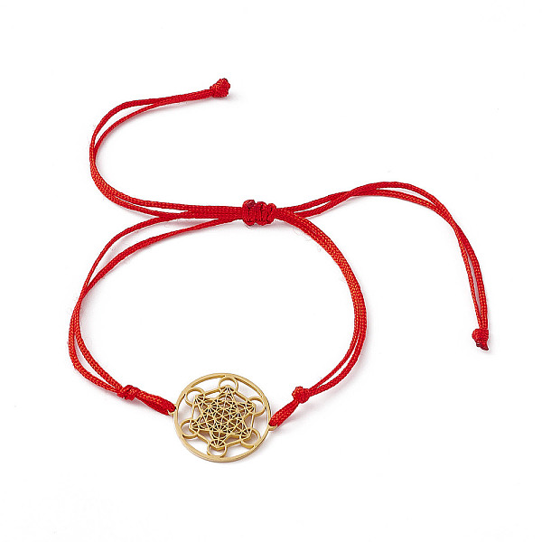 PandaHall 304 Stainless Steel Hollow Out Flat Round Link Bracelets, Nylon Cord Braided Cord Bracelets for Women, Golden, Inner Diameter: 4..., Red
PandaHall 304 Stainless Steel Hollow Out Flat Round Link Bracelets, Nylon Cord Braided Cord Bracelets for Women, Golden, Inner Diameter: 4..., Red