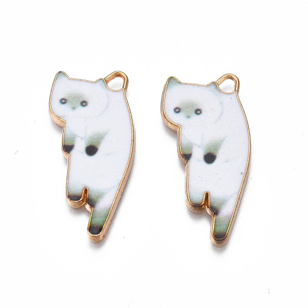 PandaHall Printed Alloy Pendants, Cadmium Free & Nickel Free & Lead Free, Light Gold, Cat, Medium Aquamarine, 30x15x1.5mm, Hole: 2mm Alloy...
PandaHall Printed Alloy Pendants, Cadmium Free & Nickel Free & Lead Free, Light Gold, Cat, Medium Aquamarine, 30x15x1.5mm, Hole: 2mm Alloy...