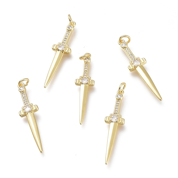 PandaHall Brass Micro Pave Clear Cubic Zirconia Pendants, with Jump Rings, Long-Lasting Plated, Sword, Golden, 31.5x8x2.5mm, Hole: 3mm...
PandaHall Brass Micro Pave Clear Cubic Zirconia Pendants, with Jump Rings, Long-Lasting Plated, Sword, Golden, 31.5x8x2.5mm, Hole: 3mm...