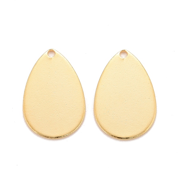 PandaHall 201 Stainless Steel Pendants, Teardrop, Real 24k Gold Plated, 17x11.5x0.8mm, Hole: 1.2mm 201 Stainless Steel Teardrop
PandaHall 201 Stainless Steel Pendants, Teardrop, Real 24k Gold Plated, 17x11.5x0.8mm, Hole: 1.2mm 201 Stainless Steel Teardrop