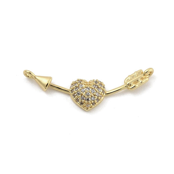 PandaHall Brass Micro Pave Clear Cubic Zirconia Connector Charms, Heart Links with Arrow, Golden, 8x27.5x3mm, Hole: 1.2mm Brass+Cubic...
PandaHall Brass Micro Pave Clear Cubic Zirconia Connector Charms, Heart Links with Arrow, Golden, 8x27.5x3mm, Hole: 1.2mm Brass+Cubic...