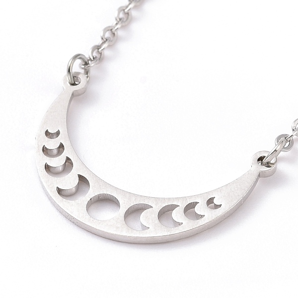 PandaHall Alloy Moon Phase Pendant Necklace for Women, Stainless Steel Color, 19.49 inch(49.5cm) Alloy
PandaHall Alloy Moon Phase Pendant Necklace for Women, Stainless Steel Color, 19.49 inch(49.5cm) Alloy
