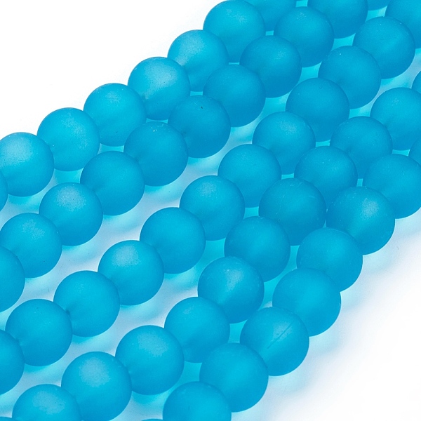 PandaHall Transparent Glass Bead Strands, Frosted, Round, Dark Turquoise, 6mm, Hole: 1.3~1.6mm, about 140pcs/strand, 31.4 inch Glass Round..., Cyan
PandaHall Transparent Glass Bead Strands, Frosted, Round, Dark Turquoise, 6mm, Hole: 1.3~1.6mm, about 140pcs/strand, 31.4 inch Glass Round..., Cyan