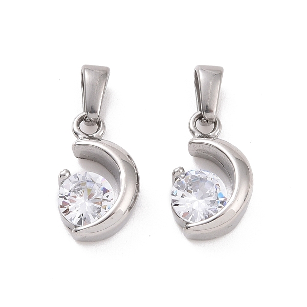 PandaHall 304 Stainless Steel Charms, with Cubic Zirconia, Moon, Clear, Stainless Steel Color, 15x8.5x4mm, Hole: 5x3mm Stainless Steel+Cubic...
PandaHall 304 Stainless Steel Charms, with Cubic Zirconia, Moon, Clear, Stainless Steel Color, 15x8.5x4mm, Hole: 5x3mm Stainless Steel+Cubic...
