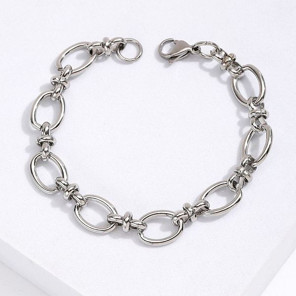 PandaHall Stainless Steel Oval Link Chain Bracelet, Stainless Steel Color, Inner Diameter: 7-1/2 inch(19cm) Stainless Steel
PandaHall Stainless Steel Oval Link Chain Bracelet, Stainless Steel Color, Inner Diameter: 7-1/2 inch(19cm) Stainless Steel