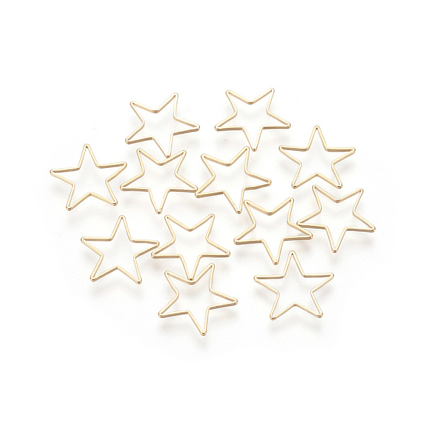 PandaHall Brass Linking Rings, Nickel Free, Real 18K Gold Plated, Star, 13.5x14x1mm Brass Star
PandaHall Brass Linking Rings, Nickel Free, Real 18K Gold Plated, Star, 13.5x14x1mm Brass Star