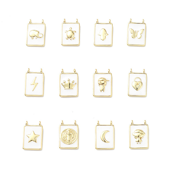 PandaHall Rack Plating Brass Connector Charms, Rectangle Links with White Enamel, Lead Free & Cadmium Free, Long-Lasting Plated, Real 18K...
PandaHall Rack Plating Brass Connector Charms, Rectangle Links with White Enamel, Lead Free & Cadmium Free, Long-Lasting Plated, Real 18K...