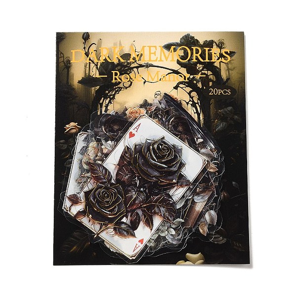 PandaHall 20Pcs Rose Manor Waterproof PET Self-Adhesive Decorative Stickers, for DIY Scrapbooking, Black, 58~65x45~65x0.2mm PET Flower Black
PandaHall 20Pcs Rose Manor Waterproof PET Self-Adhesive Decorative Stickers, for DIY Scrapbooking, Black, 58~65x45~65x0.2mm PET Flower Black