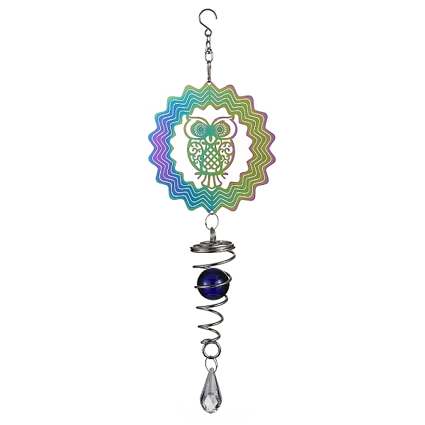 PandaHall 201 Stainless Steel 3D Wind Spinners, with Glass Pendant and Acrylic Bead, for Outside Yard and Garden Decoration, Owl, 285mm...
PandaHall 201 Stainless Steel 3D Wind Spinners, with Glass Pendant and Acrylic Bead, for Outside Yard and Garden Decoration, Owl, 285mm...