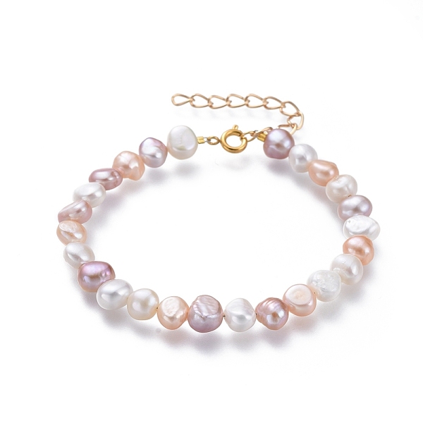 PandaHall Natural Freshwater Pearl Beaded Bracelets, with Iron Extension Chain, Brass Findings, Mixed Color, Golden, 7-1/4 inch~7-1/2 inch..., Multicolor
PandaHall Natural Freshwater Pearl Beaded Bracelets, with Iron Extension Chain, Brass Findings, Mixed Color, Golden, 7-1/4 inch~7-1/2 inch..., Multicolor
